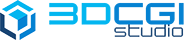 Blauer Hintergrund mit Würfel-Symbol