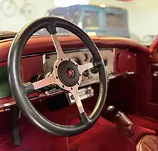 Oldtimer Lenkrad Innenansicht