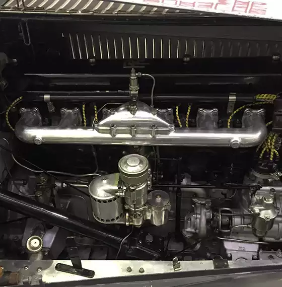 Old car engine detail